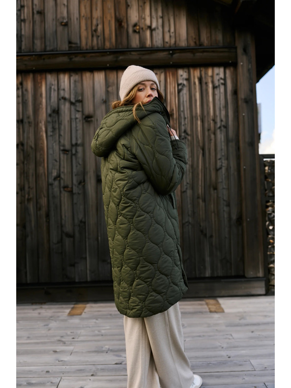 Moodo Moodo steppelt zöld kabát