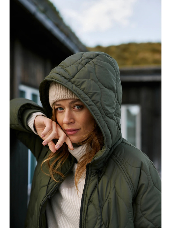 Moodo Moodo steppelt zöld kabát