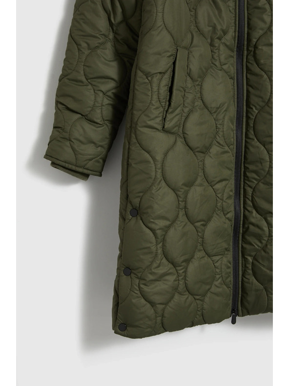 Moodo Moodo steppelt zöld kabát
