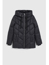 Moodo Moodo steppelt kapucnis fekete kabát
