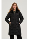 Moodo Moodo fekete steppelt kapucnis kabát