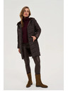 Moodo Moodo barna steppelt kapucnis kabát