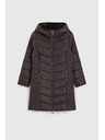 Moodo Moodo barna steppelt kapucnis kabát