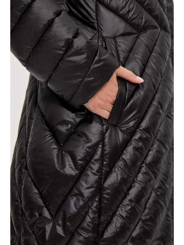 Moodo Moodo hosszú fekete kabát