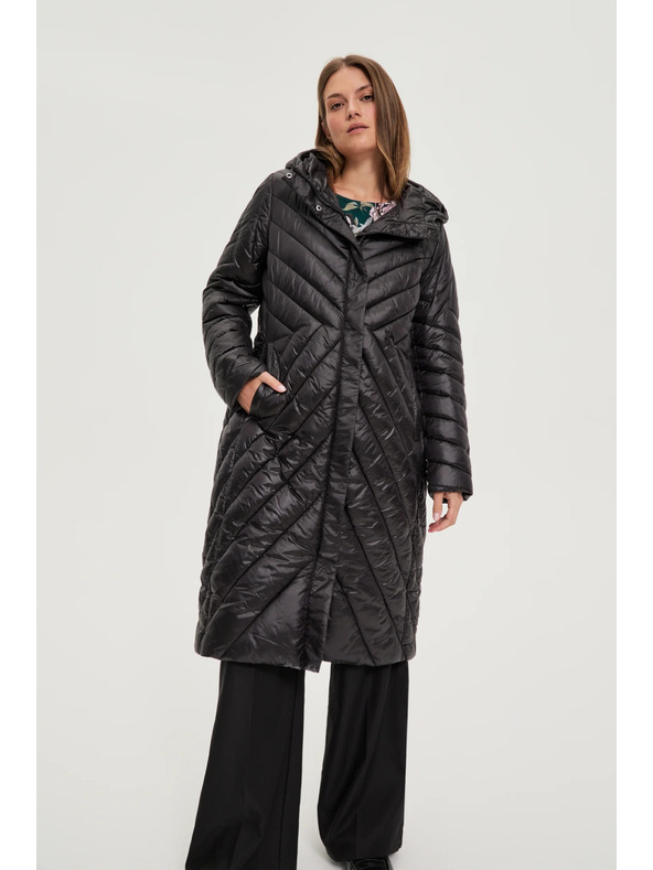 Moodo Moodo hosszú fekete kabát