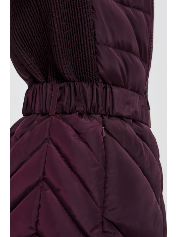 Moodo Moodo bordó övös kabát
