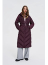 Moodo Moodo bordó övös kabát