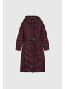 Moodo Moodo bordó övös kabát