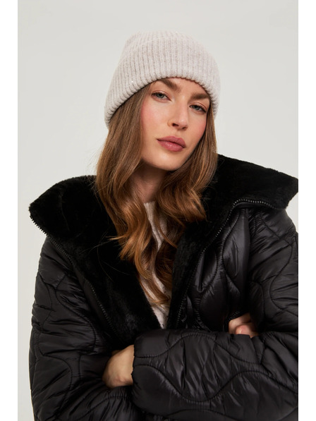 Moodo Moodo fekete kapucnis kabát