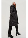 Moodo Moodo fekete kapucnis kabát
