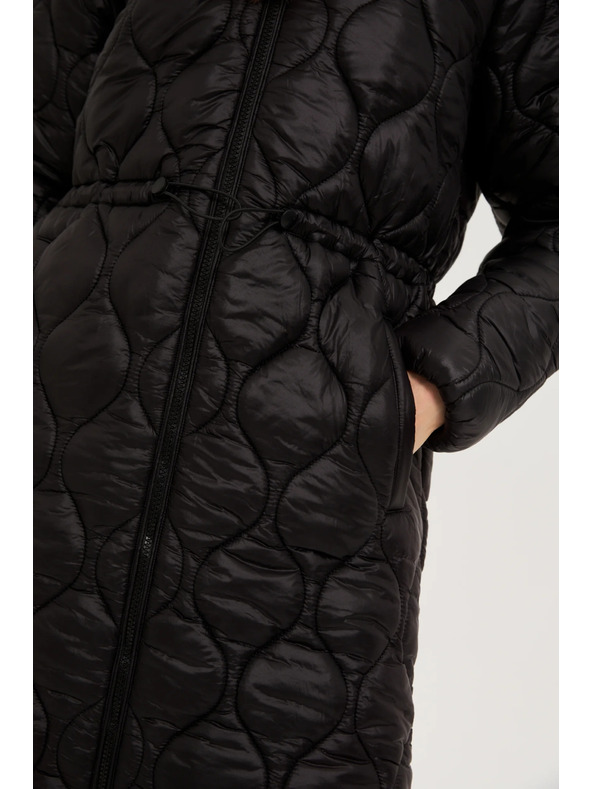 Moodo Moodo fekete kapucnis kabát