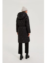 Moodo Moodo fekete kapucnis kabát