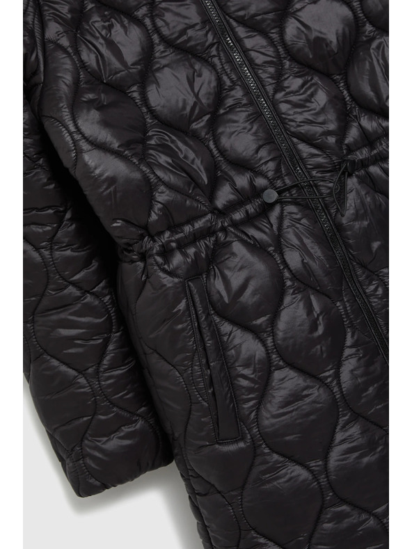 Moodo Moodo fekete kapucnis kabát