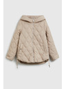 Moodo Moodo steppelt kapucnis bézs kabát