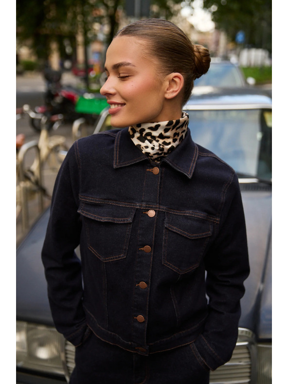 Moodo Moodo sötétkék farmer kabát