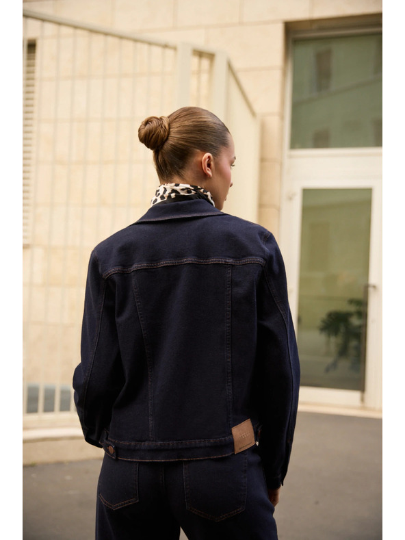 Moodo Moodo sötétkék farmer kabát