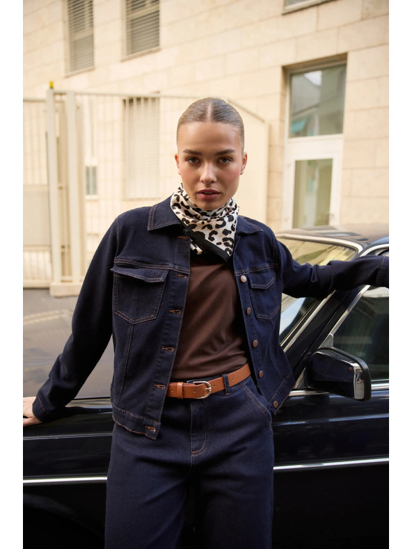 Moodo Moodo sötétkék farmer kabát