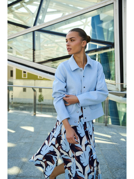 Moodo Moodo rövid világoskék kabát