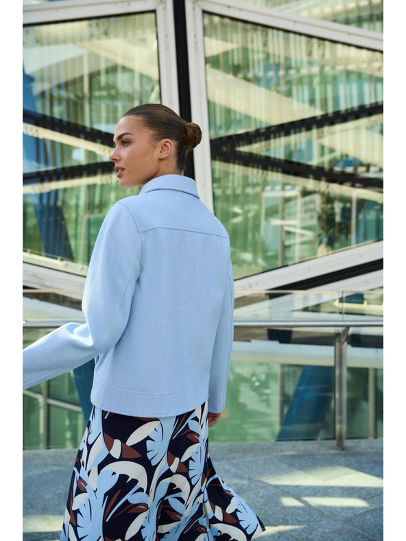 Moodo Moodo rövid világoskék kabát