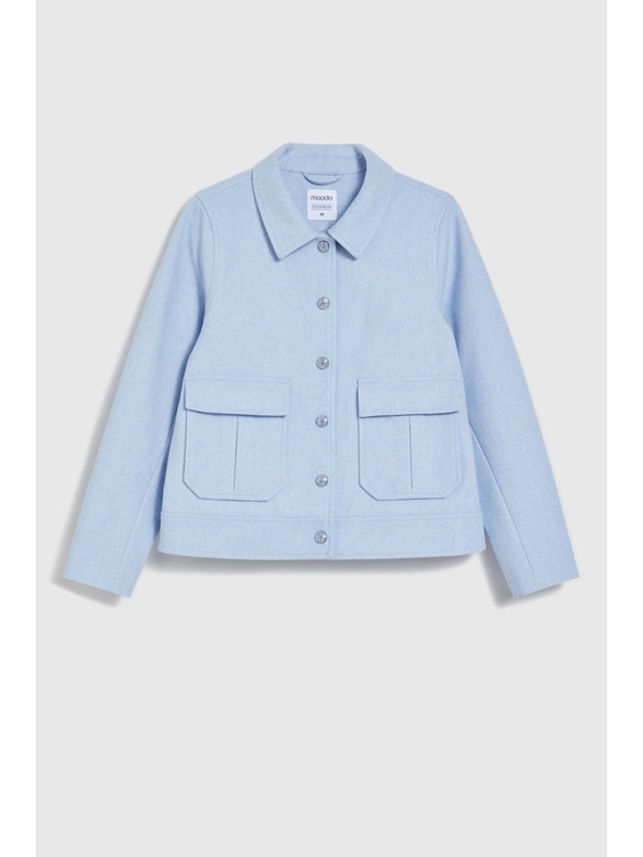 Moodo Moodo rövid világoskék kabát