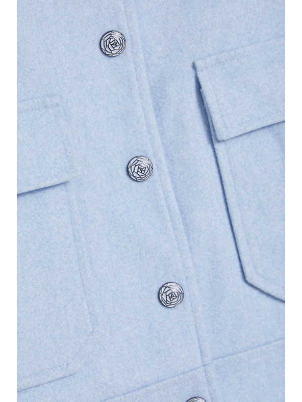 Moodo Moodo rövid világoskék kabát