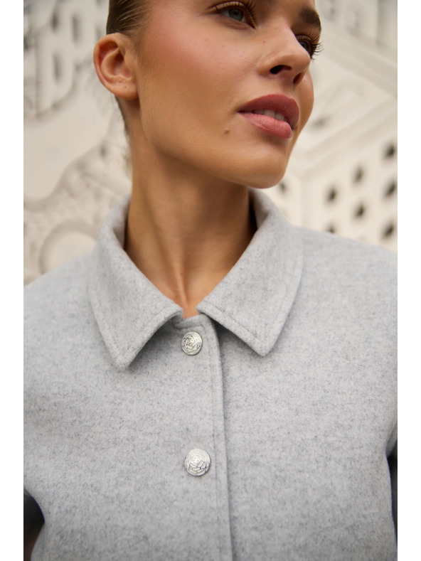 Moodo Moodo rövid szürke kabát