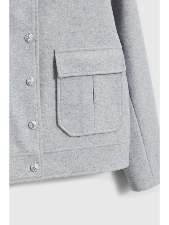 Moodo Moodo rövid szürke kabát