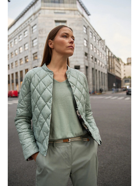 Moodo Moodo kétoldalas steppelt olivazöld kabát