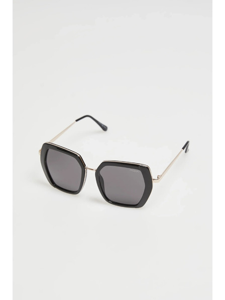 Moodo Nagy geometriai formájú fekete napszemüveg Moodo