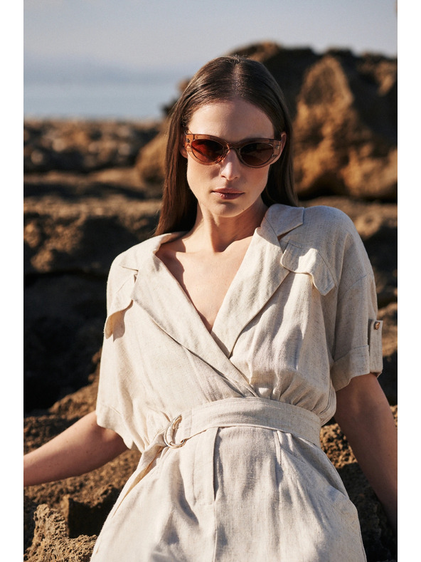 Moodo Vastag keretes bézs napszemüveg Moodo