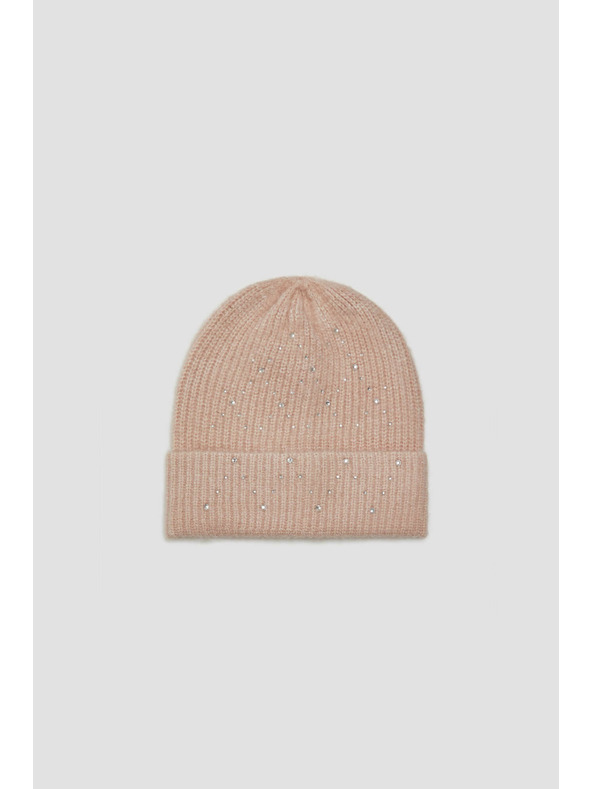 Moodo Kötött púderrózsaszín sapka Moodo
