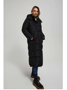 Moodo Moodo steppelt kapucnis fekete kabát