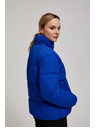 Moodo Rövid steppelt kabát kapucnival sötétkék Moodo