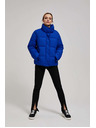 Moodo Rövid steppelt kabát kapucnival sötétkék Moodo