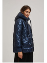 Moodo Fémes steppelt kabát sötétkék Moodo