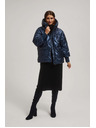 Moodo Fémes steppelt kabát sötétkék Moodo