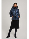Moodo Fémes steppelt kabát sötétkék Moodo