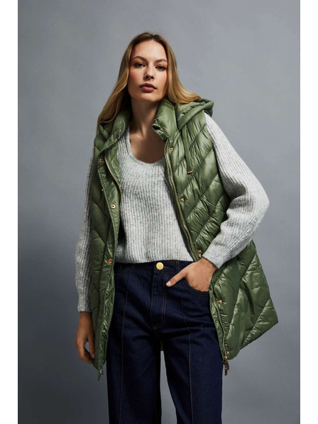 Moodo Steppelt mellény kapucnival olíva Moodo