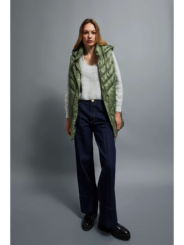 Moodo Steppelt mellény kapucnival olíva Moodo