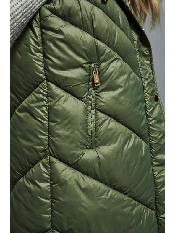 Moodo Steppelt mellény kapucnival olíva Moodo