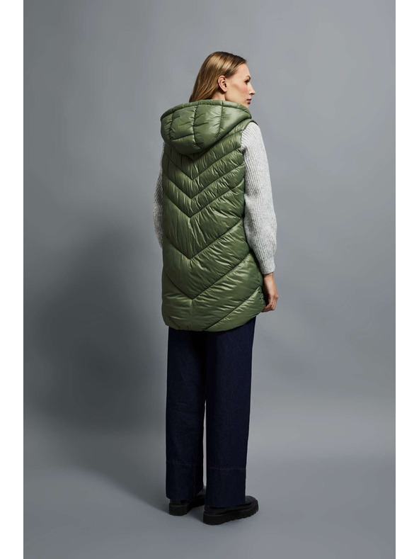 Moodo Steppelt mellény kapucnival olíva Moodo