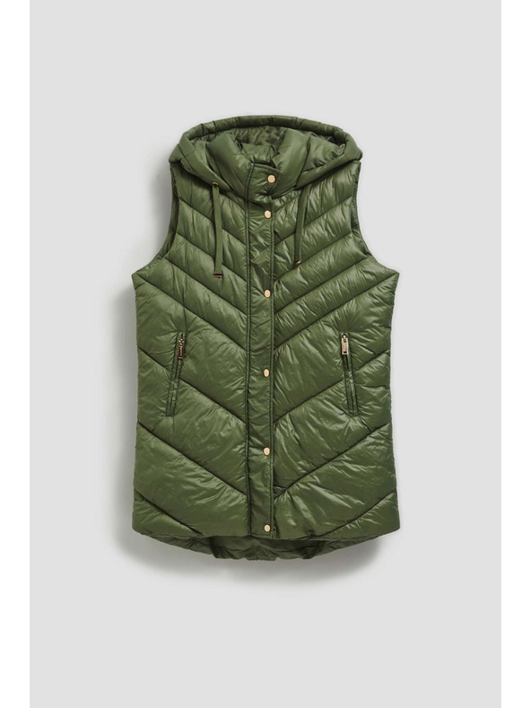 Moodo Steppelt mellény kapucnival olíva Moodo