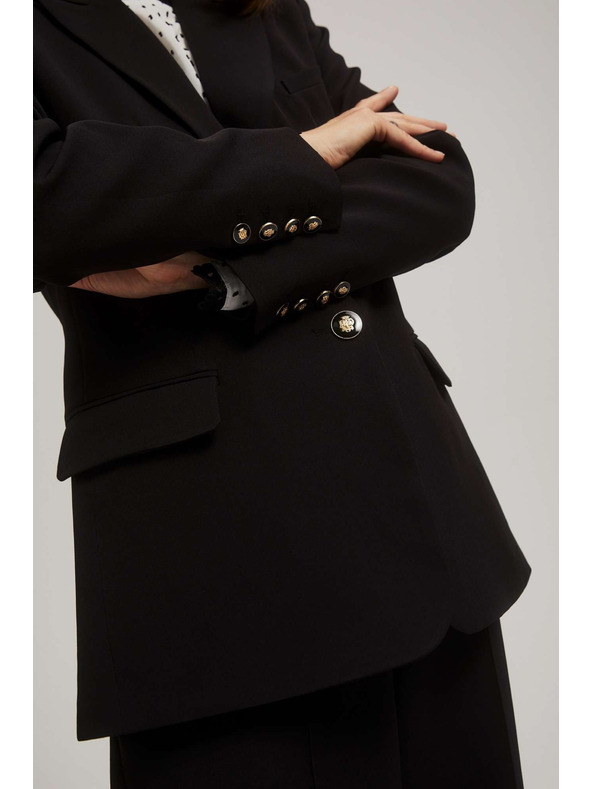 Moodo Egysoros blézer fekete Moodo