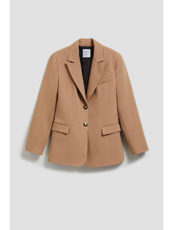 Moodo Egysoros blézer sötét bézs Moodo