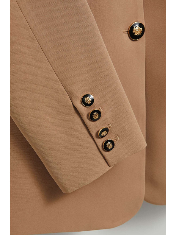 Moodo Egysoros blézer sötét bézs Moodo