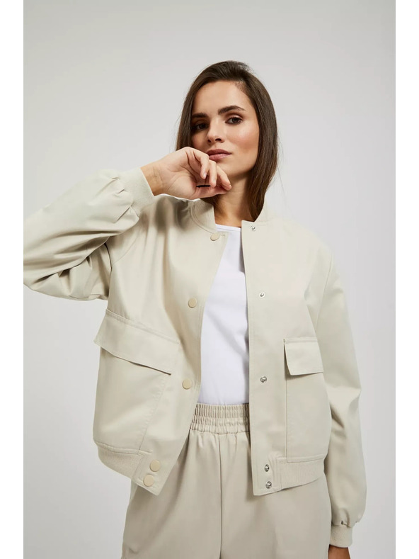 Moodo Bézs zsebes bomber dzseki Moodo