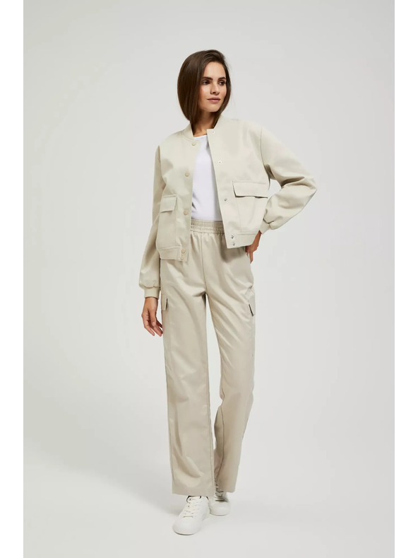 Moodo Bézs zsebes bomber dzseki Moodo