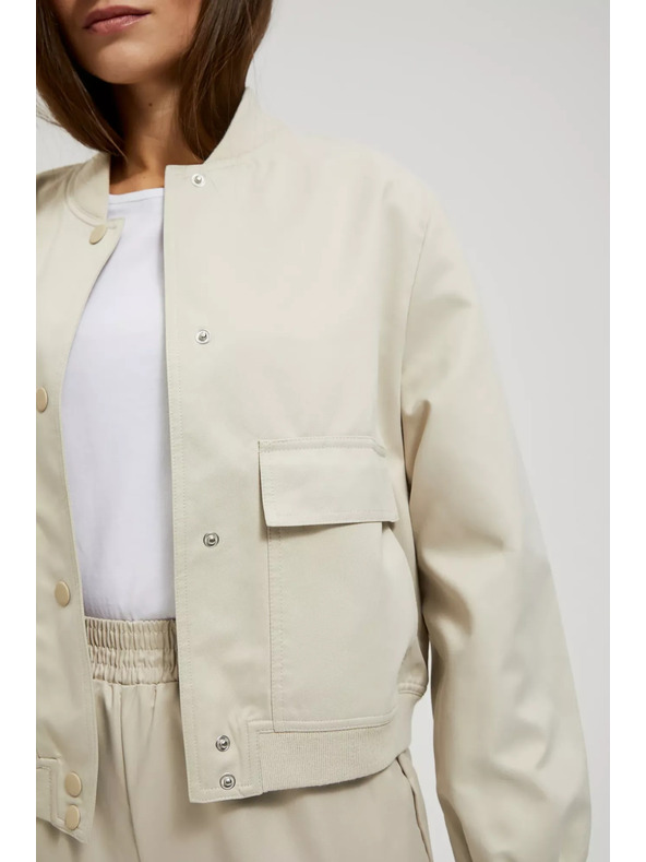 Moodo Bézs zsebes bomber dzseki Moodo