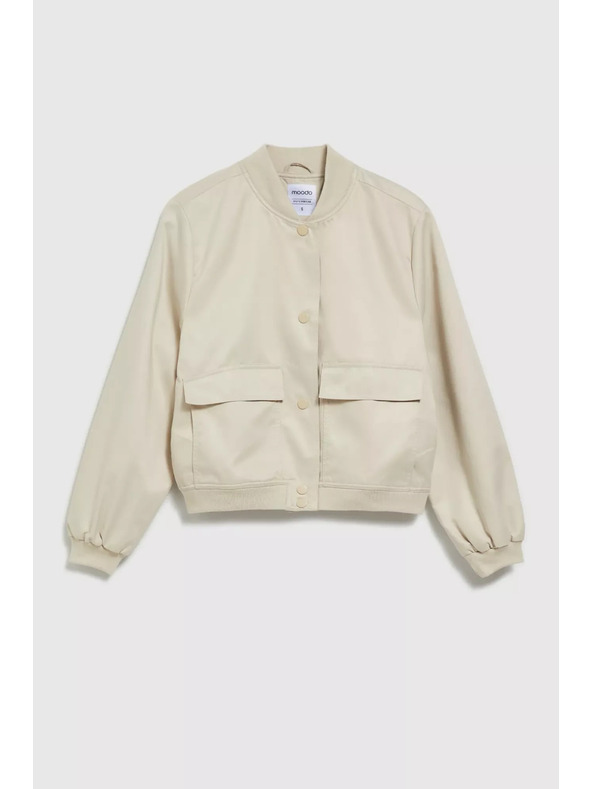 Moodo Bézs zsebes bomber dzseki Moodo