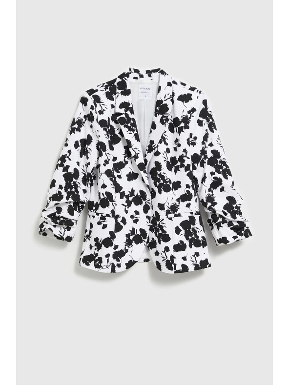 Moodo Fekete-fehér háromnegyedes ujjú zakó Moodo